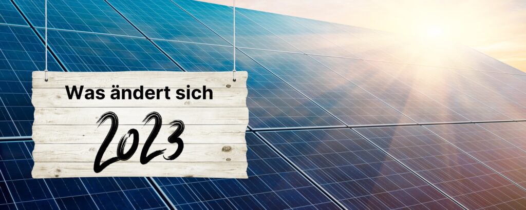 Dekoratives Bild einer Solaranlage 2023