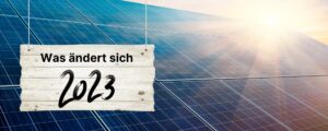 Dekoratives Bild einer Solaranlage 2023