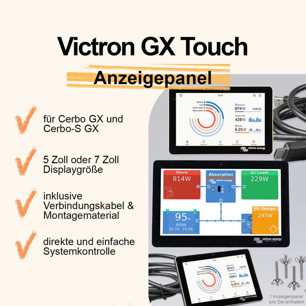 Victron GX Touch 5 Zoll oder 7 Zoll