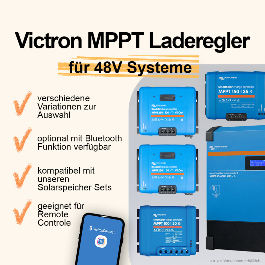 Victron MPPT Laderegler 48V Systeme kaufen