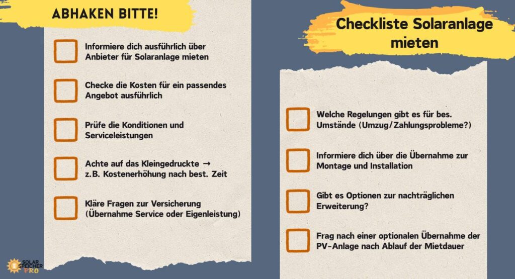 Solaranlage kaufen oder mieten